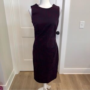 Escada Sleeveless Dark Purple Midi Dress